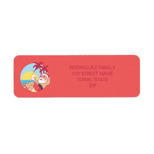 Feliz Navidad Santa Return Address Label
