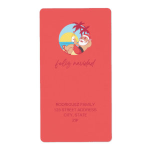 Feliz Navidad Santa Return Address Label