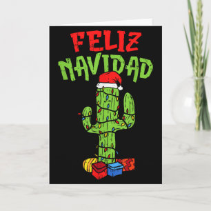 Feliz Navidad Shirt Mexican Christmas Cactus Xmas  Card