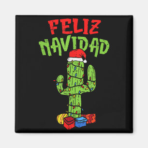 Feliz Navidad Shirt Mexican Christmas Cactus Xmas  Magnet