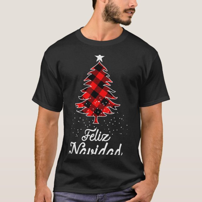 Feliz Navidad Shirts Family - Christmas Trees Buff (Front)