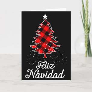 Feliz Navidad Shirts Family - Christmas Trees Buff Card