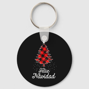 Feliz Navidad Shirts Family - Christmas Trees Buff Key Ring