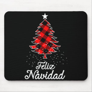 Feliz Navidad Shirts Family - Christmas Trees Buff Mouse Mat