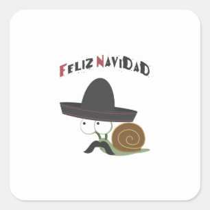 Feliz Navidad Snail Sticker