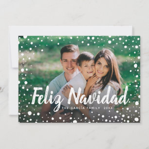 Feliz Navidad Snow   Holiday Greeting Photo