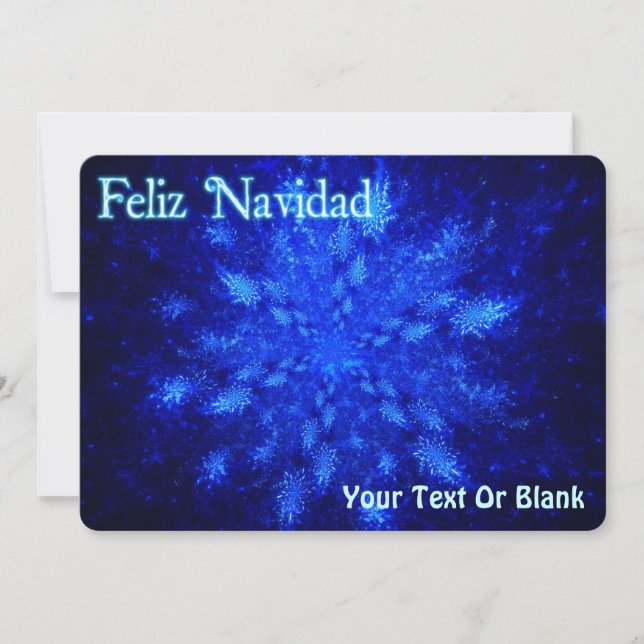 Feliz Navidad - Snowburst Holiday Card (Front)