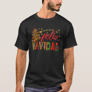 Feliz Navidad  Sombrero Xmas Tree Mexican Christma T-Shirt
