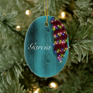 Feliz Navidad Southwest Ceramic Tree Decoration