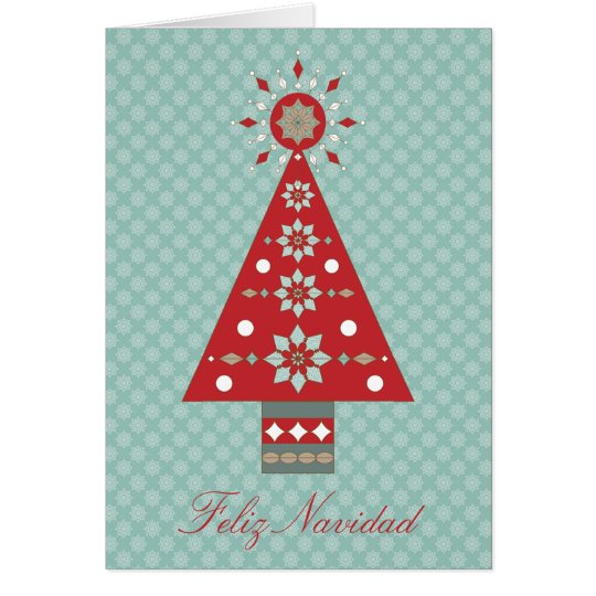 Feliz Navidad Southwestern Christmas Tree Greeting Card