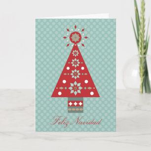 Feliz Navidad Southwestern Christmas Tree Greeting Holiday Card