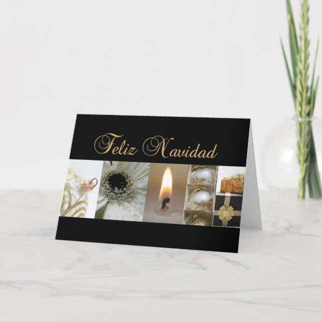 Feliz Navidad Spanish Christmas Card (Front)