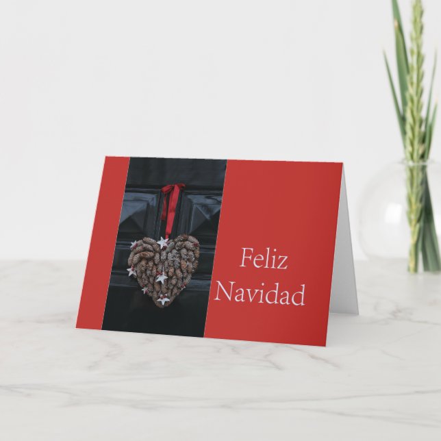 Feliz Navidad Spanish Christmas Card (Front)