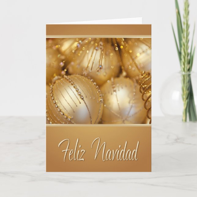 Feliz Navidad Spanish Christmas Card (Front)