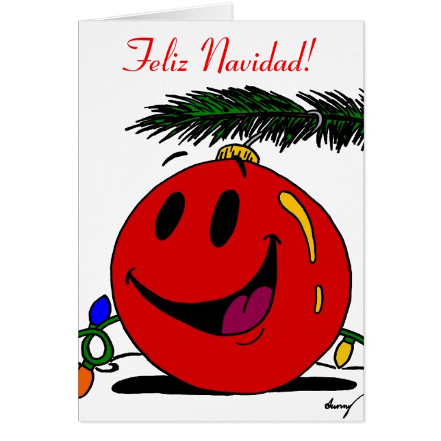 Feliz Navidad Spanish Christmas Card (Front)