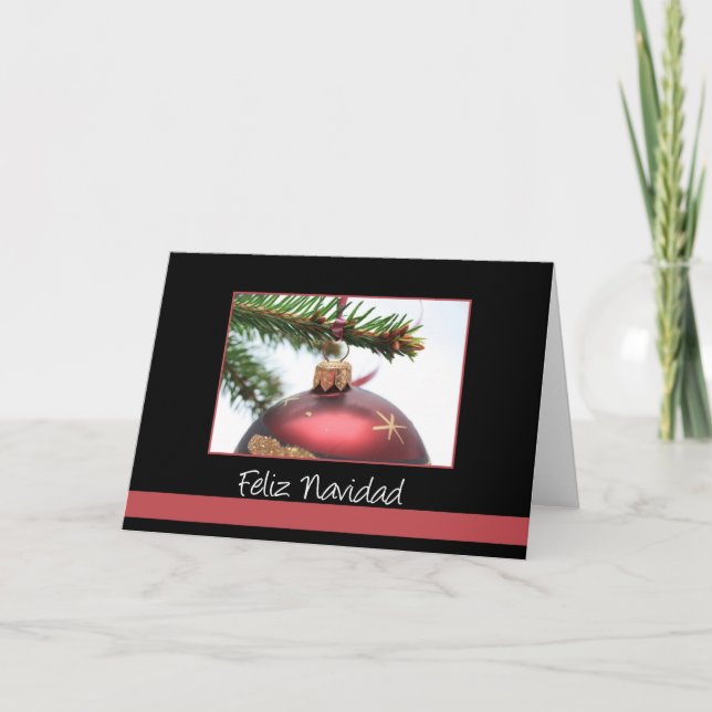 Feliz Navidad Spanish Christmas Card (Front)