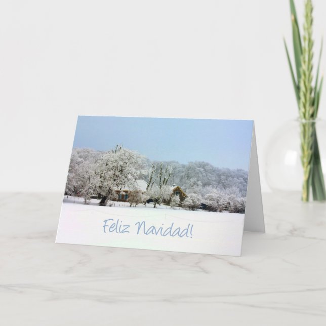 Feliz Navidad Spanish Christmas Card (Front)