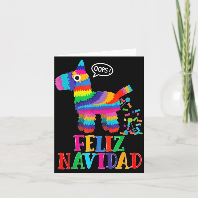 Feliz Navidad Spanish Christmas Funny Mexican Nata Card (Front)