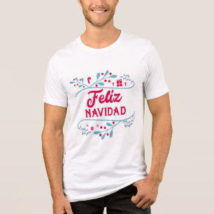 Feliz Navidad Spanish Christmas Holidays Tri-Blend Shirt