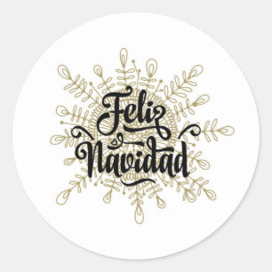 Feliz Navidad Spanish Christmas Stickers