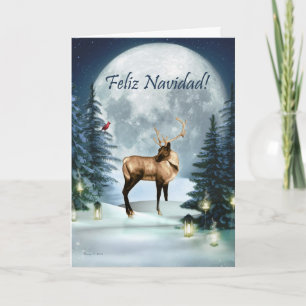 Feliz Navidad - Spanish Christmas Winter Deer Card