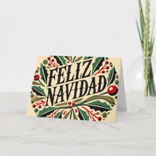 Feliz Navidad Spanish merry Christmas              Card