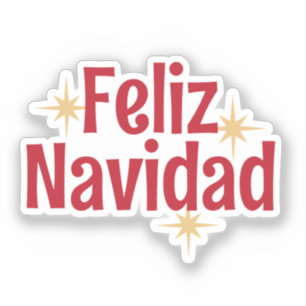 Feliz Navidad Spanish Merry Christmas Stars