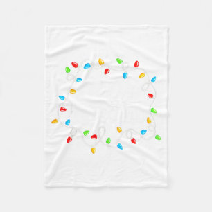 Feliz Navidad Spanish Mexican Christmas Xmas Light Fleece Blanket