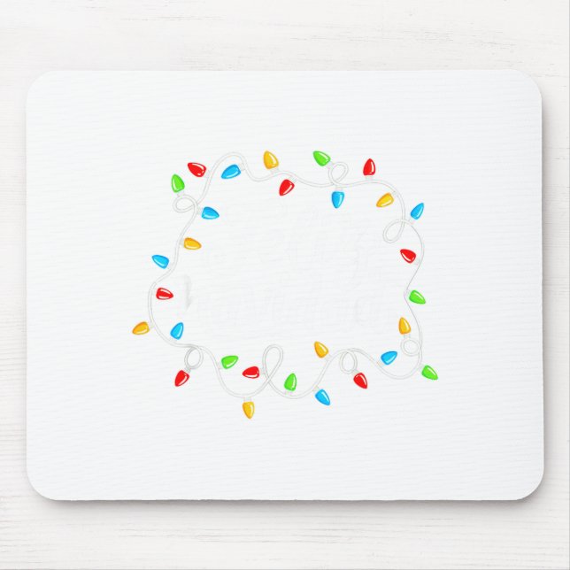 Feliz Navidad Spanish Mexican Christmas Xmas Light Mouse Mat (Front)