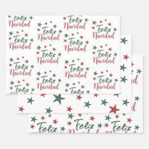 Feliz Navidad  Spanish Modern Christmas    Wrapping Paper Sheet