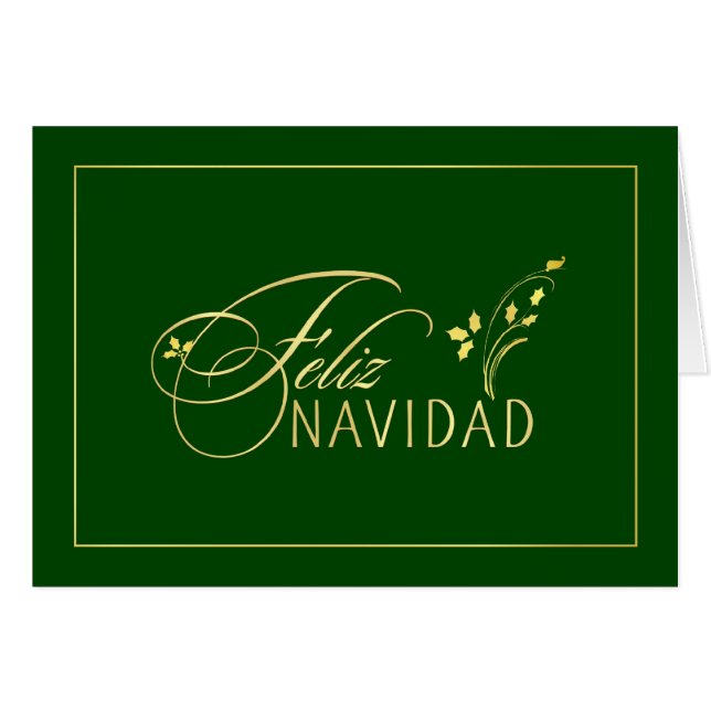 Feliz Navidad - Spanish tarjetas - Holiday Cards (Front Horizontal)
