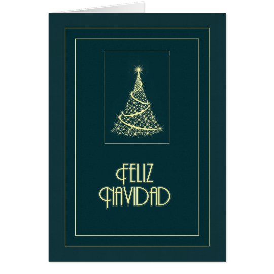 Feliz Navidad Sparkling Tree Card