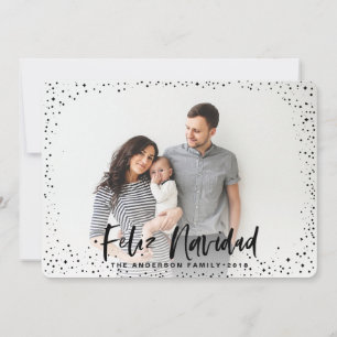 Feliz navidad stars photo holiday card