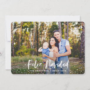 Feliz navidad stars photo holiday card