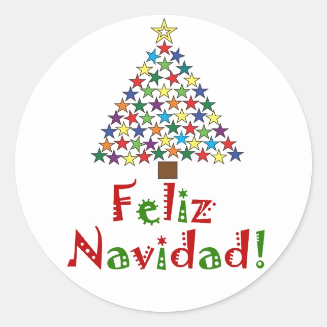 Feliz Navidad Sticker (Front)