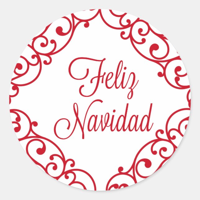 Feliz Navidad sticker (Front)