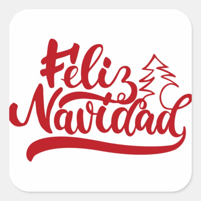 Feliz Navidad Sticker (Front)