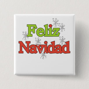 Feliz Navidad T-shirts and Gifts 15 Cm Square Badge