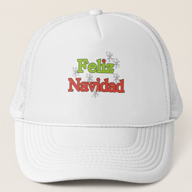 Feliz Navidad T-shirts and Gifts Trucker Hat (Front)