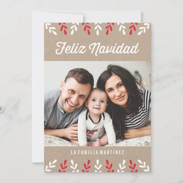 Feliz Navidad | Tarjeta de Navidad Holiday Card (Front)