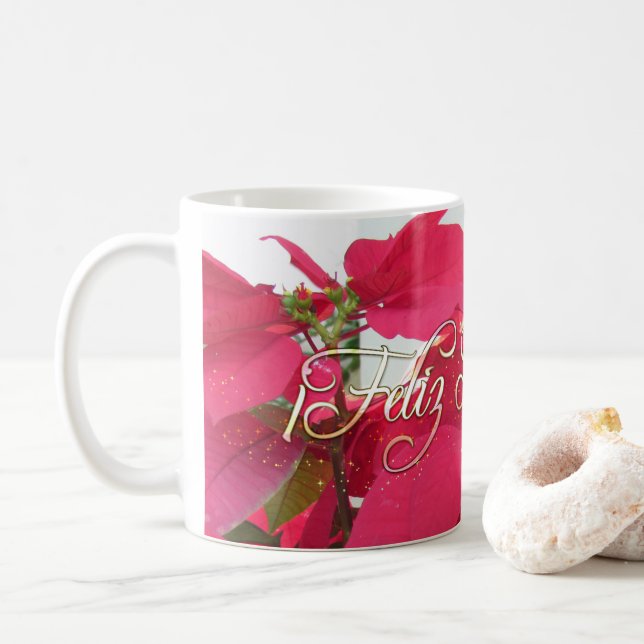 ¡Feliz Navidad! Taza clásica, 11 oz Coffee Mug (With Donut)