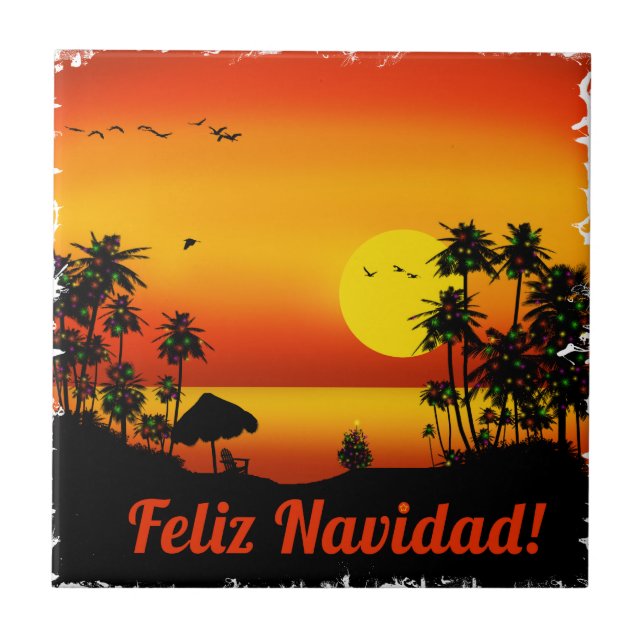 feliz Navidad Tile (Front)