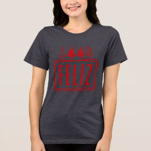 Feliz Navidad Tri-Blend Shirt