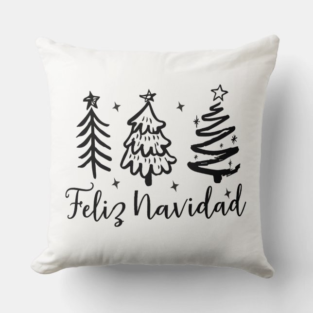 Feliz Navidad & Vibrant Mexican Serape duo-sided Cushion (Front)