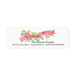 Feliz Navidad, watercolor Christmas banner