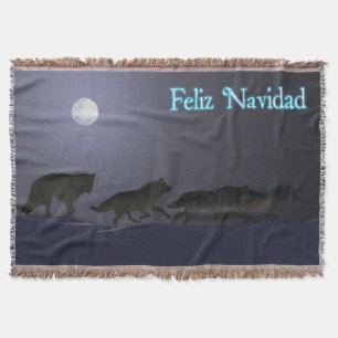 Feliz Navidad - Wolfpack Throw Blanket