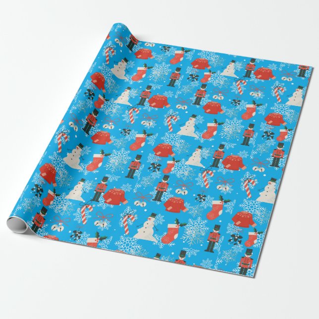 feliz navidad wrapping paper (Unrolled)