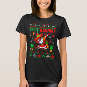 Feliz Navidad Xmas Sweater Santa Sombrero Dabbing