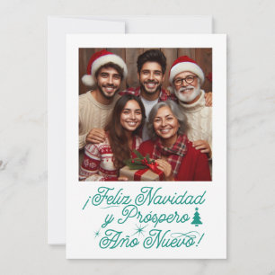Feliz Navidad y Próspero Año Nuevo con Foto Invitation