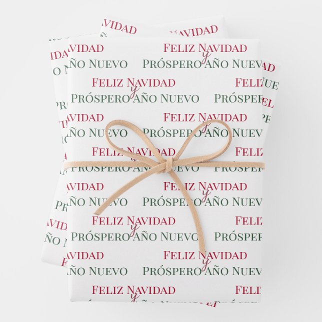 Feliz Navidad y Prospero Año Nuevo    Wrapping Paper Sheet (In situ)